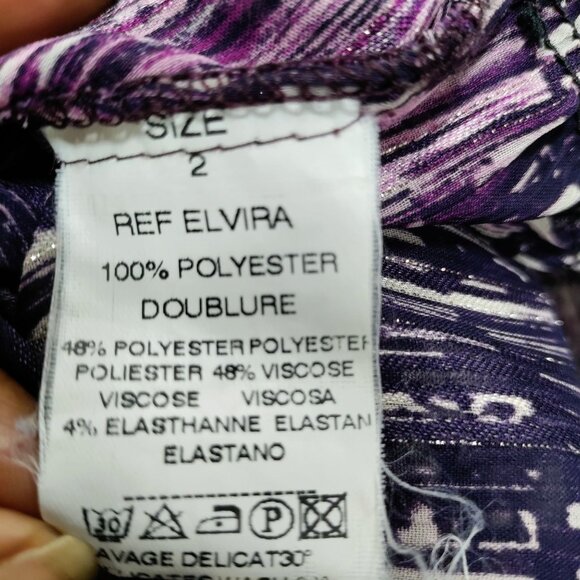 Casting Whimsy Artsey Lagenlook Abstract Silk Cowl Neck Blouson Mini Dress M - Picture 12 of 16